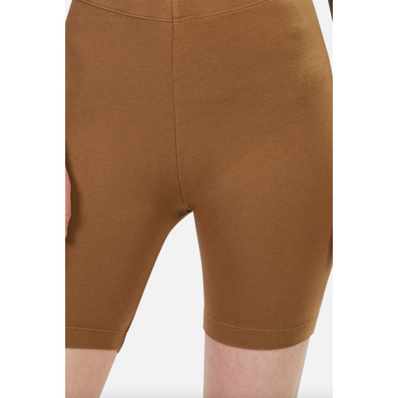 Cotton Citizen Milan Biker Short Dark Brown Small Cotton Terry Stretchy Cozy - Picture 8 of 9